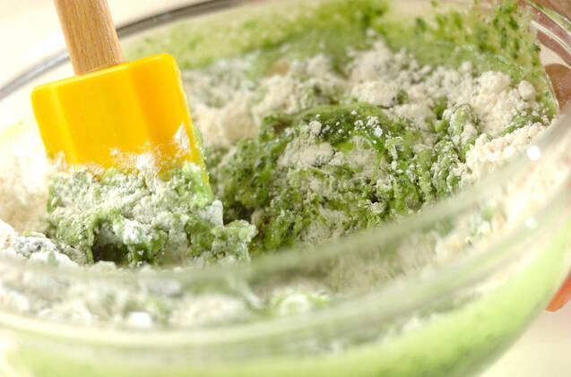 小松菜とレーズンの蒸しケーキの作り方の手順6