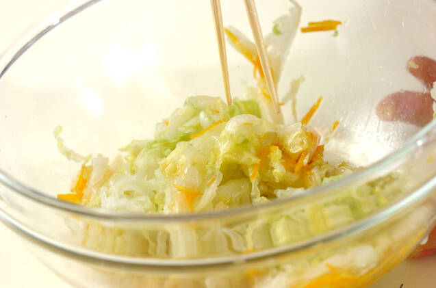 白菜のユズ酢和えの作り方の手順5