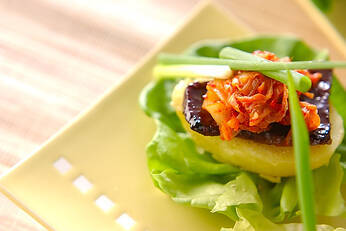 ジャガのキムチのっけ