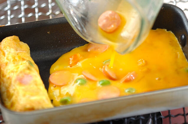 ソーセージ卵の作り方の手順3