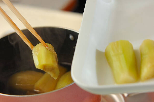 ナスとエビの寒天寄せの作り方の手順4