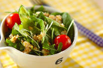 水菜とルッコラのサラダ