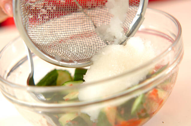 キュウリの梅おろし和えの作り方の手順4