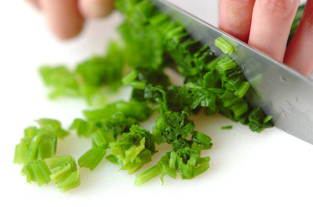 ホウレン草と大豆のカレーの作り方の手順1