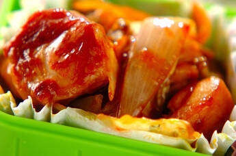 鶏とキャベツのコチュジャン炒め