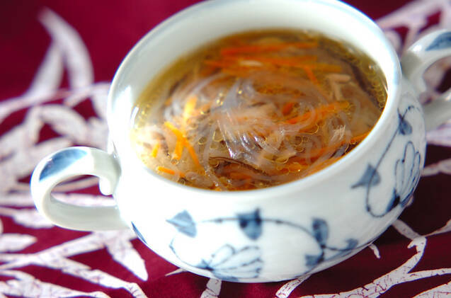 春雨とツナのスープ