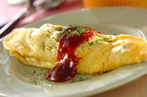 ひき肉のオムレツ