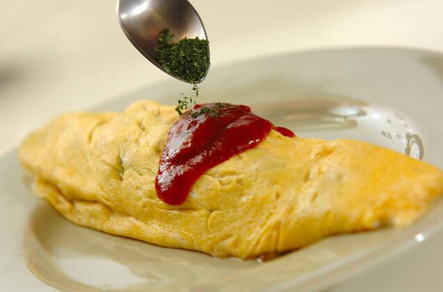 ひき肉のオムレツの作り方の手順8