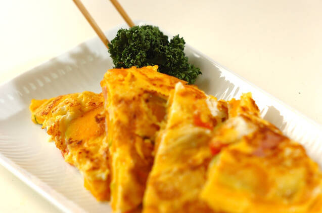 カボチャ入りオムレツの作り方の手順8