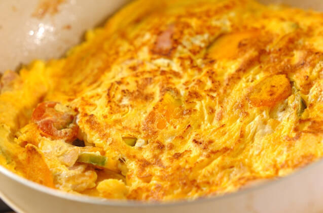 カボチャ入りオムレツの作り方の手順7