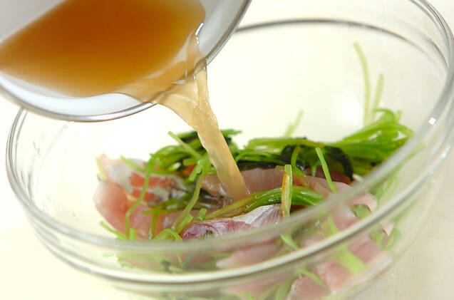 ミツバとアジのお浸しの作り方の手順3