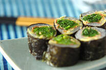 ホウレン草の磯辺巻き