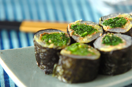 ホウレン草の磯辺巻き