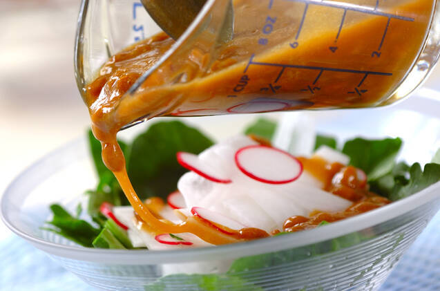 大根サラダ納豆ドレの作り方の手順5