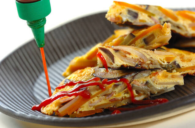 具だくさんオムレツの作り方の手順9