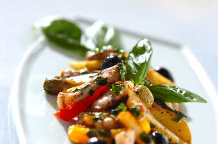 豚肉とジャガイモのバジル炒め