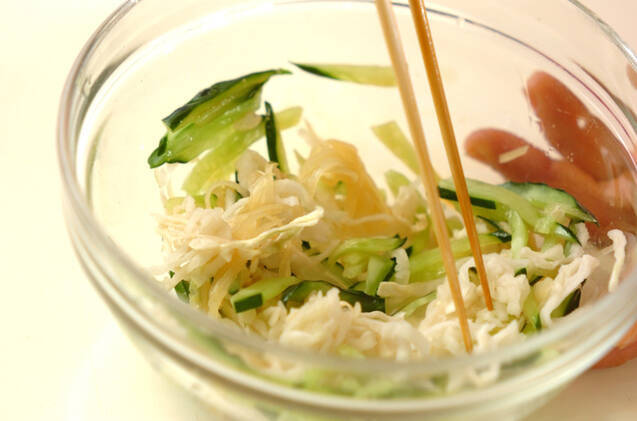 切干し大根のショウガ酢和えの作り方の手順2