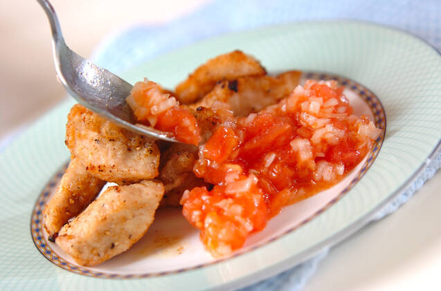 鶏の唐揚げサルサソースの作り方の手順4