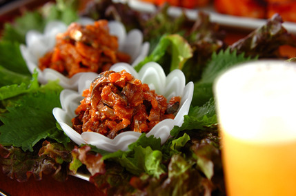 アジの辛みたたき