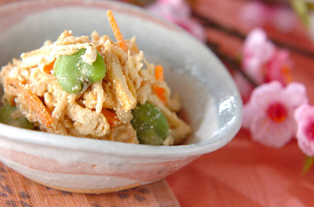 ソラ豆のピーナッツ和え