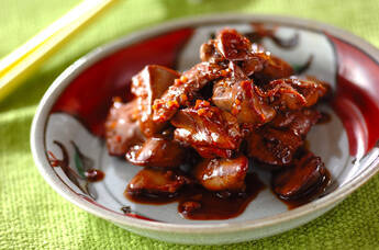 鶏レバーの甘辛炒め煮