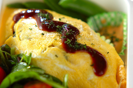 ホウレン草とチキンのオムライス