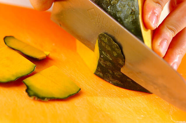 ホクホクカボチャのミルク煮の作り方の手順1