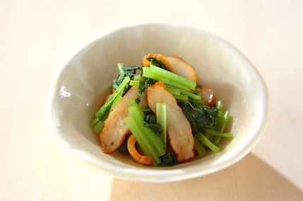 小松菜とさつま揚げのレンジ煮