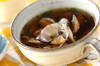 アサリとキノコのスープの作り方の手順