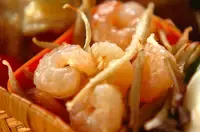 エビとゴボウのガーリック炒め