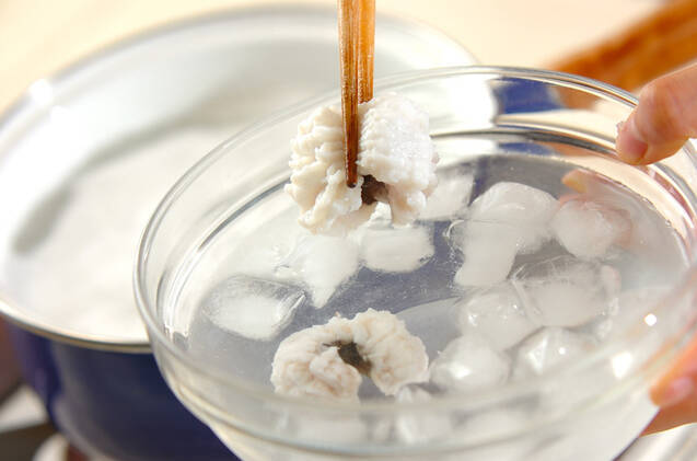 梅肉ダレ添えハモの落としの作り方の手順5