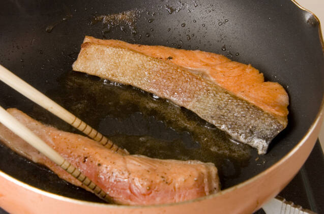 サーモンマヨチーズ焼きの作り方の手順2