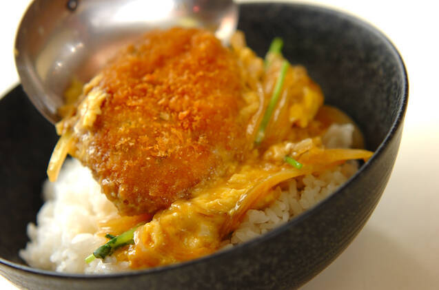 里芋のコロッケ丼の作り方の手順4