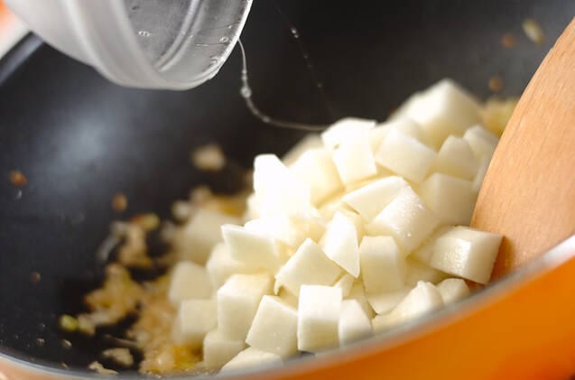 しゃりしゃりエビチリ丼の作り方の手順8