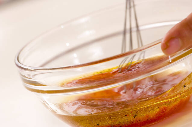 ホタテの梅カルパッチョの作り方の手順2