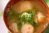 エノキと麩のみそ汁