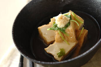 厚揚げの熱々あんかけ