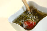 めかぶと梅のスープの作り方2