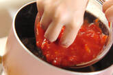 ジューシー！キノコのトマト煮込みハンバーグの作り方2