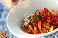 ジューシー！キノコのトマト煮込みハンバーグ