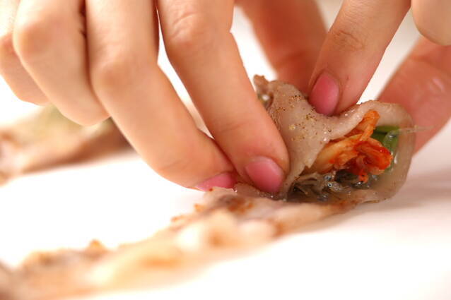 漬物の豚肉巻きの作り方の手順5