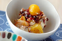 小豆クッキーのデザート