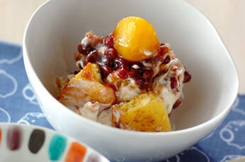 小豆クッキーのデザート