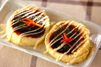 お好み焼き風ふわふわ卵焼き