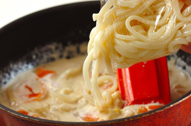 酒粕クリームうどんの作り方の手順6