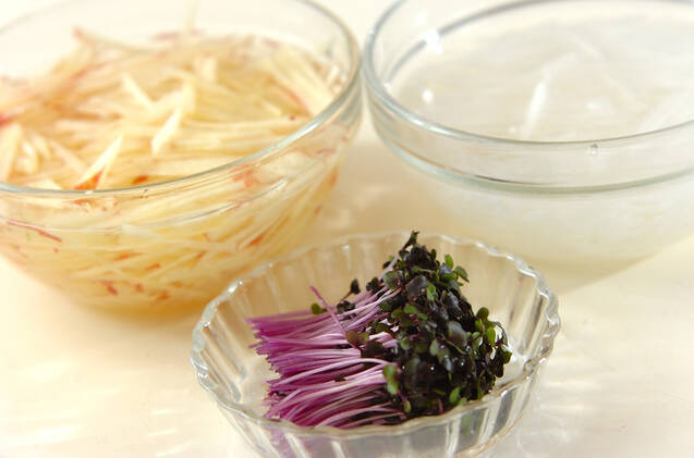 簡単ベジタブル生春巻きの作り方の手順1