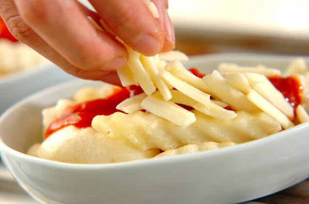 ポテトのピザ風焼きの作り方の手順2