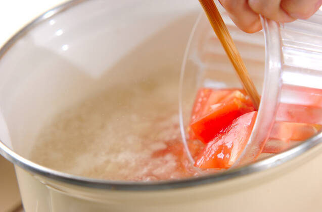 トマトのかきたま汁の作り方の手順5