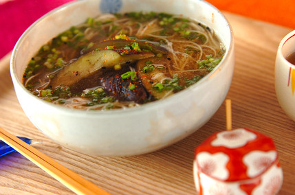 ナスの温麺