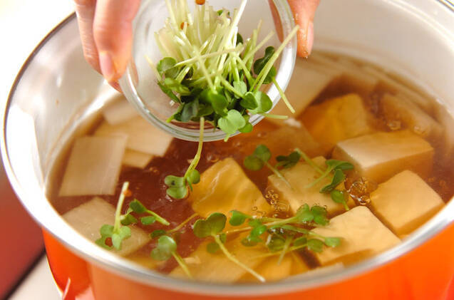 豆腐とウドのお吸い物の作り方の手順5
